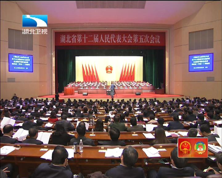 湖北省十二届人大五次会议举行第二次全体会议