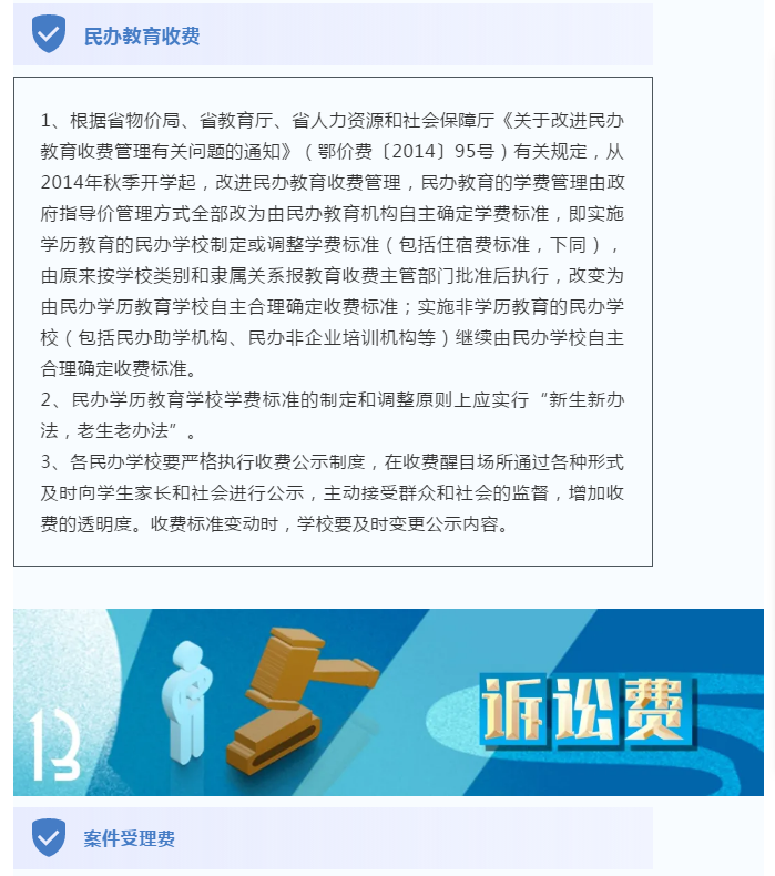 @武汉人，最新《民生价格手册》武汉电费水费燃气费收费标准多少钱！民办/公办幼儿园中小学学费怎么收费？武汉景区门票多少钱？(图20)