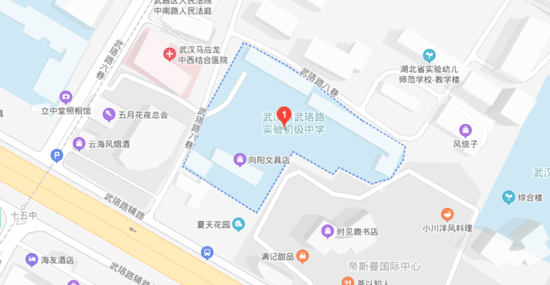 武汉武珞路实验初级中学地址:武汉市武昌区梅苑小区126号考点名称