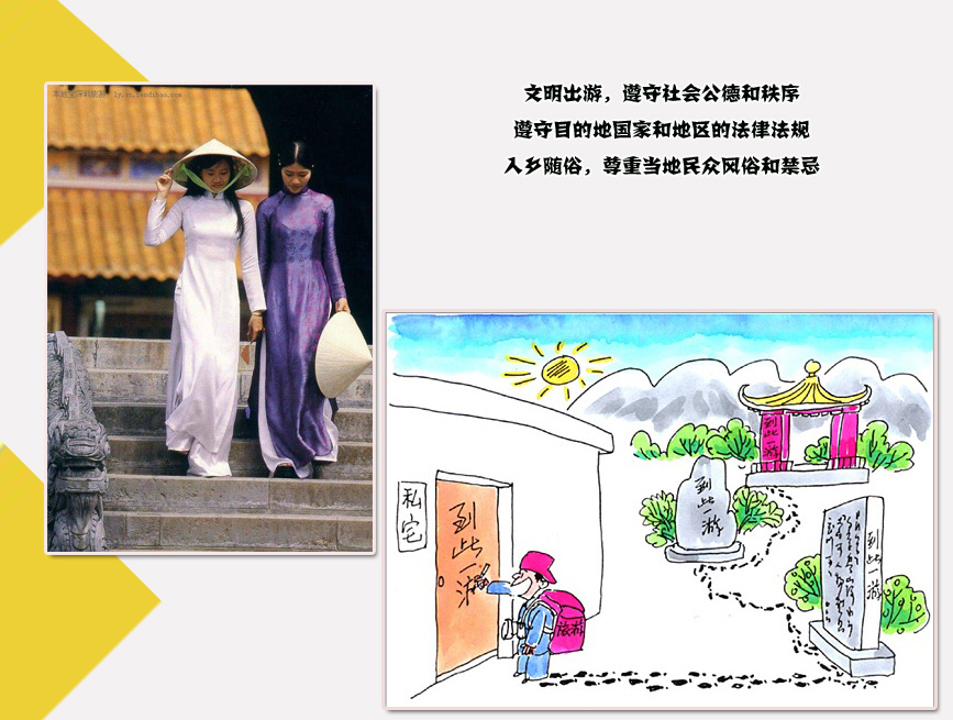 关注旅游目的地有关信息