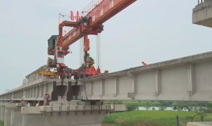 蒙华铁路石首段桥梁架设完工石首站平面图首度曝光