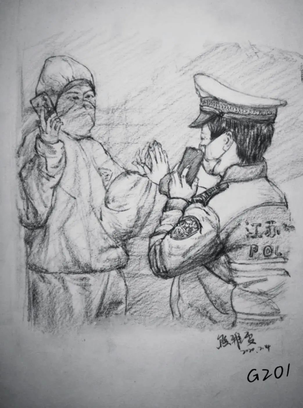 致敬最美逆行者宜都一中师生有画说