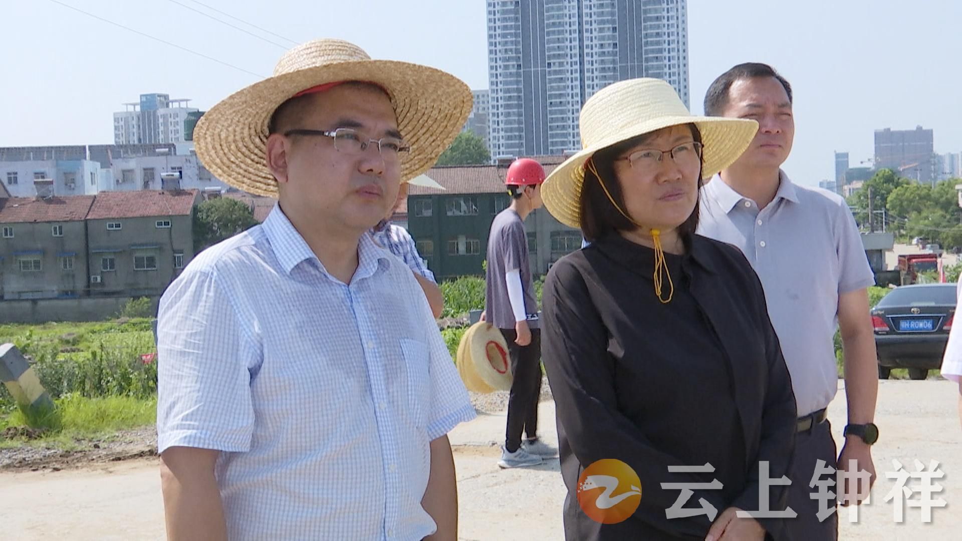 6月30日,荆门市委副书记,市委政法委书记赵少莲来到钟祥,检查防汛抗旱