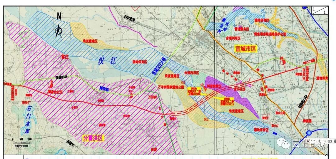 宜城汉江二桥位置图
