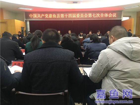 中共嘉鱼县第十四届委员会第七次全体会议召开