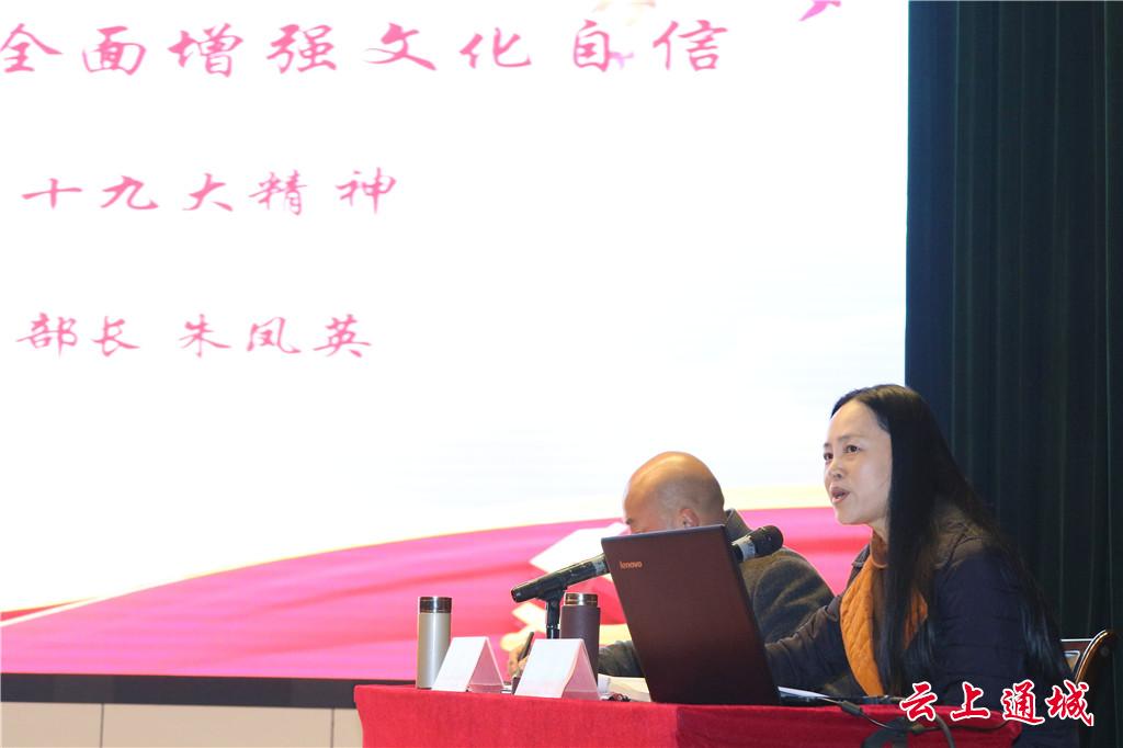 朱凤英以十九大精神为指引全面增强文化自信