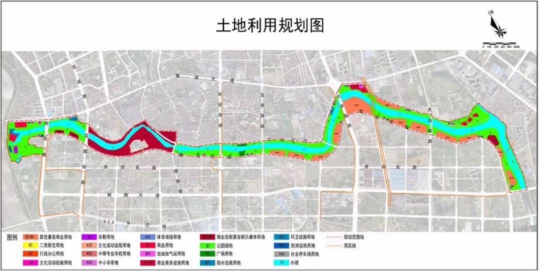 老澴河综合治理工程控制性详细规划及修建性城市设计批后公示图:老澴