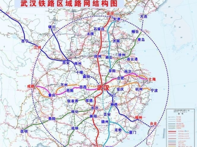 陆路:处于东西南北交通的中心使武汉成为四大铁路枢纽之一