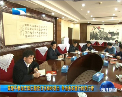 黄楚平参加支部主题党日活动时提出 争当务实重行的先行者