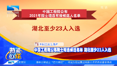 中国工程院公布院士增选候选名单 湖北至少23人入选