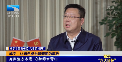 专访咸宁市委副书记、代市长杨军 | 让绿色成为最靓丽的底色
