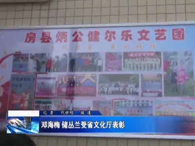 邓海梅 储丛兰受省文化厅表彰