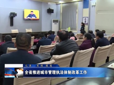 全省推进城市管理执法体制改革工作