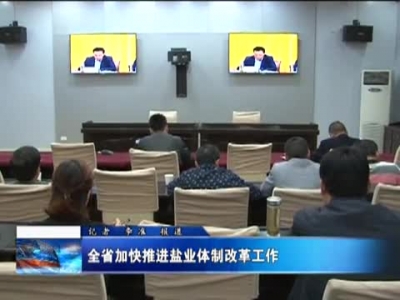 全省加快推进盐业体制改革工作