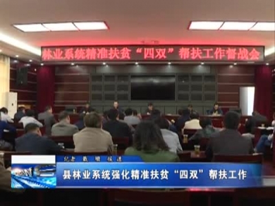 县林业系统强化精准扶贫“四双”帮扶工作