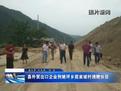 县外贸出口企业到姚坪乡屈家坡村捐赠扶贫