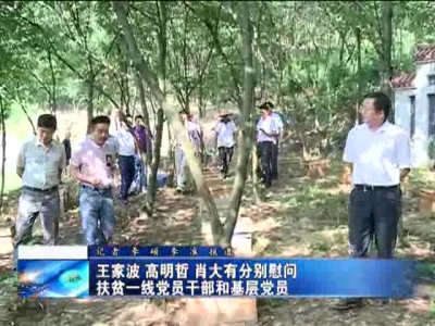王家波 高明哲 肖大有分别慰问扶贫一线党员干部和基层党员