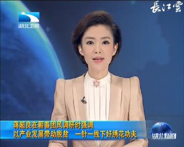 蒋超良在蕲春团风调研时强调 以产业发展带动脱贫 一针一线下好绣花功夫