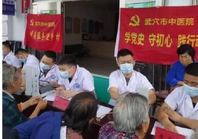 武穴市中医院到余川镇彭河村开展“中医药服务进乡村”义诊活动