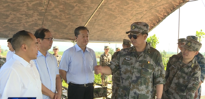 省军区司令员周月星勘察我市防汛工作