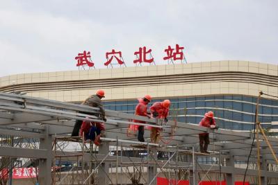 胡昊督导黄黄高铁武穴北站站前广场及综合配套设施项目收尾工程建设