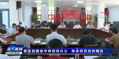 查俊到国鼎华明现场办公 推进项目加快建设