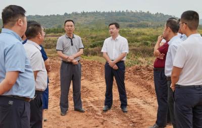 胡昊到田镇调研项目建设、 征地拆迁、安全生产工作