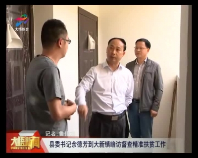 大悟县委书记余德芳到大新镇暗访督查精准扶贫工作
