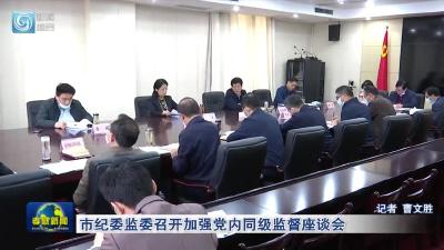 市纪委监委召开加强党内同级监督座谈会