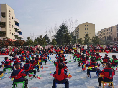 蔡河鎮北街幼兒園開展冬季親子運動會
