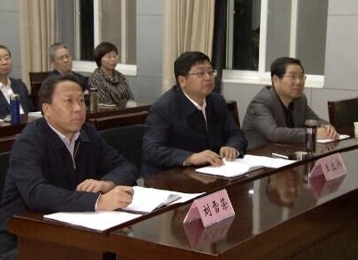 黄冈市委书记刘雪荣,黄冈市委副书记刘海军,黄冈市委常委王立兵,赵斌