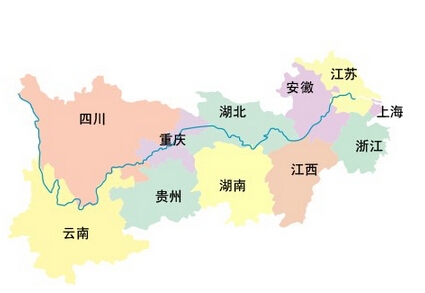 长江流经城市示意图图片