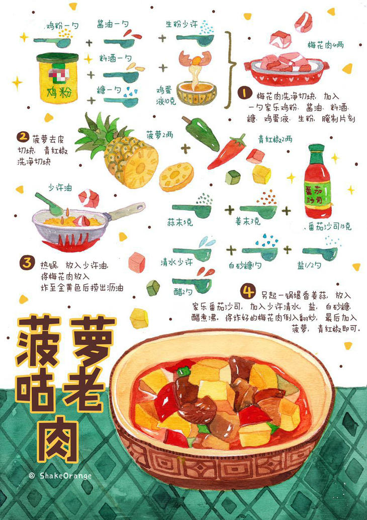 12道暖心手绘菜谱这个春节抓住家人的胃