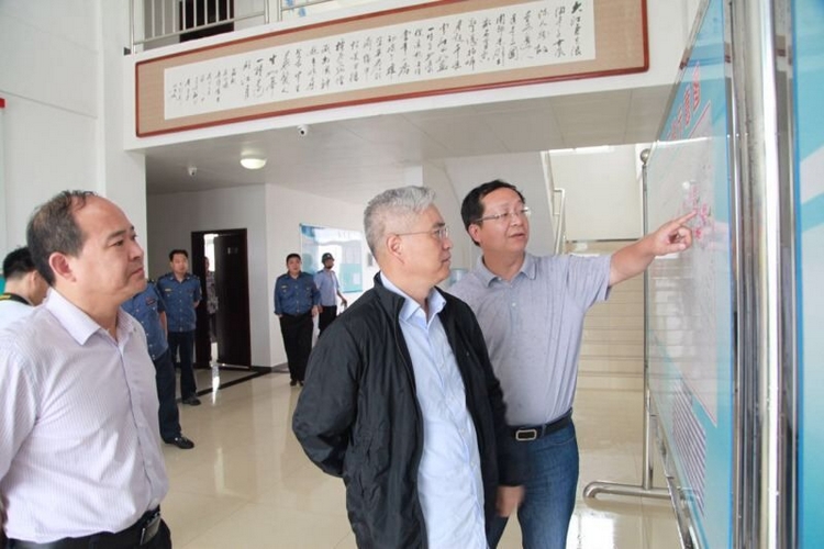 何光中厅长视察江汉运河航道防汛工作
