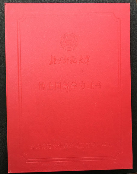 陈玲的北京师范大学博士研究生同等学力证书