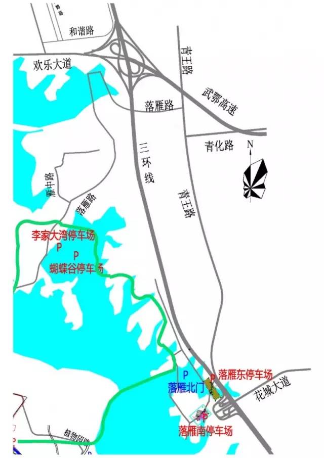 东湖落雁景区地图图片