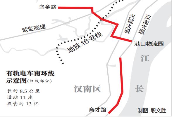 大汉阳有轨电车南环线今年将启动建设预计2019年通车
