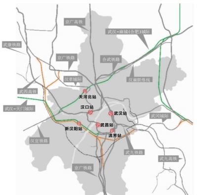 武汉铁路枢纽规划获批6座火车站四主两辅13条干线环形放射