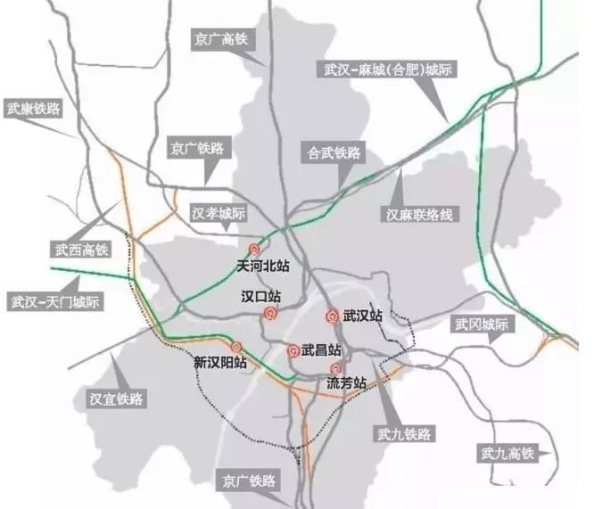 沿江高铁主要在此和天河机场接驳共同打造空铁换乘第一城!