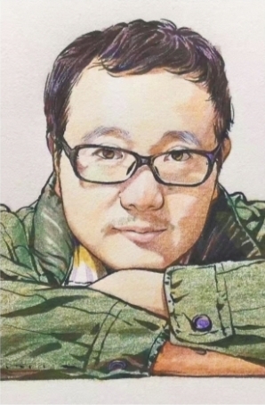 武汉女孩设计流浪地球英文版封面为刘慈欣画肖像