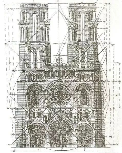 巴黎圣母院黄金分割图片