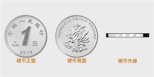 新版1元面值硬币新版5角面值硬币为确保新版人民币顺利发行,能够被