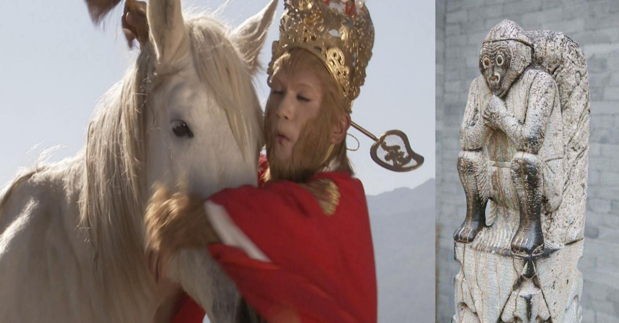 孙悟空曾被天庭授予弼马温一职.左图为电视剧《西游记》剧照.