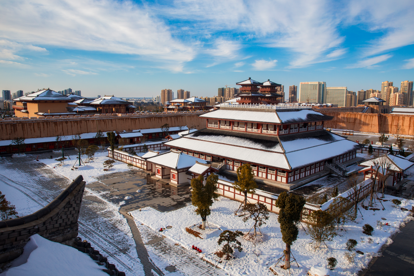 极美湖北每日一景丨枣阳汉城汉宫雪