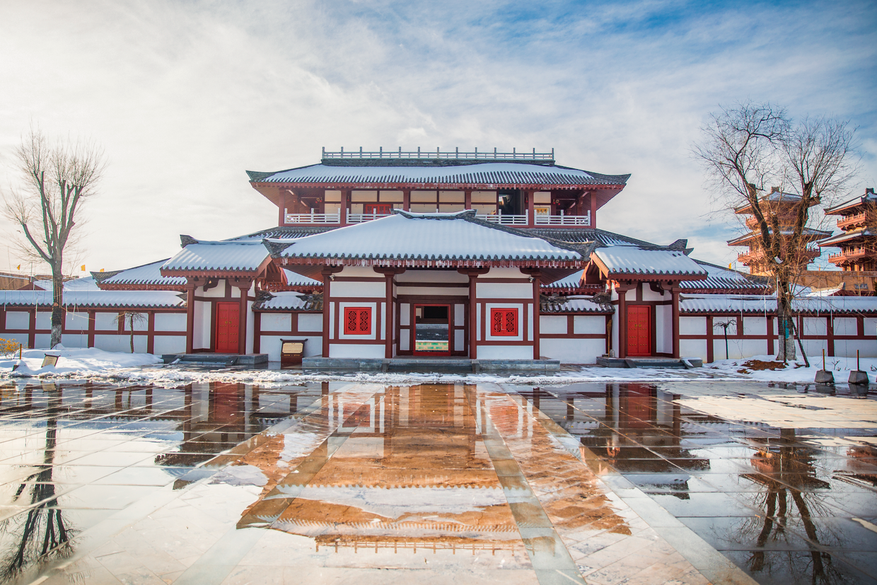 極美湖北每日一景丨棗陽漢城漢宮雪