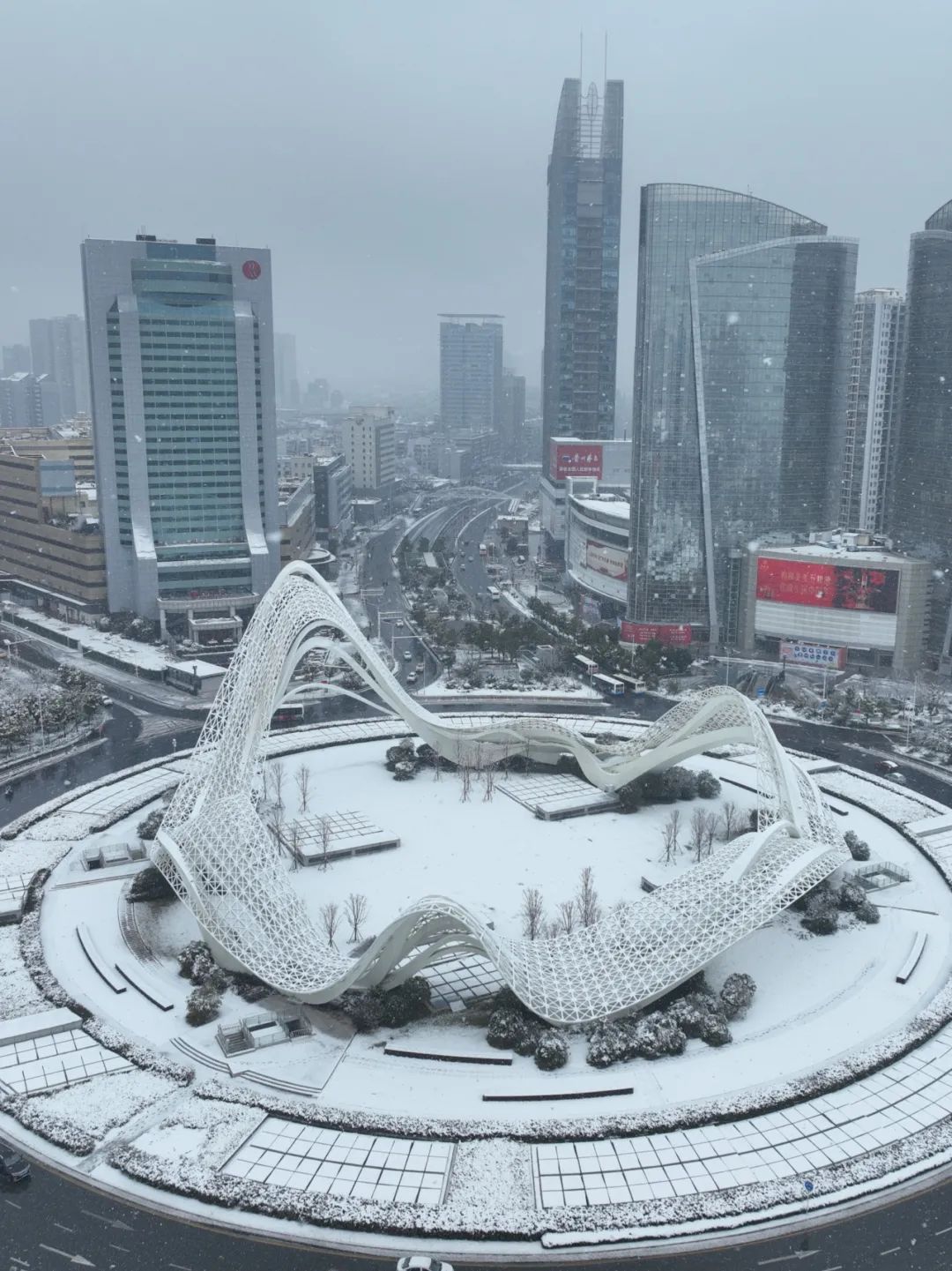 虎年首场大雪下出了武汉冬季限定浪漫
