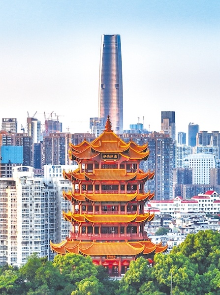 黄鹤楼绿地中心同框