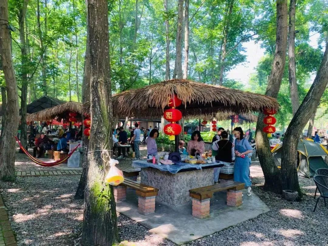 鹿苑村烧烤基地"五一"期间远安天气晴好,位于旧县镇鹿苑村的烧烤