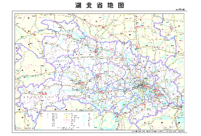 最新2022版湖北省标准地图正式发布