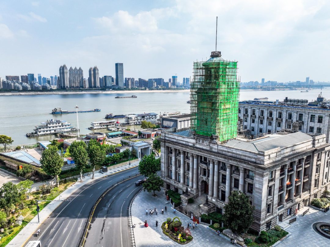 武汉江汉关钟楼启动保护修缮